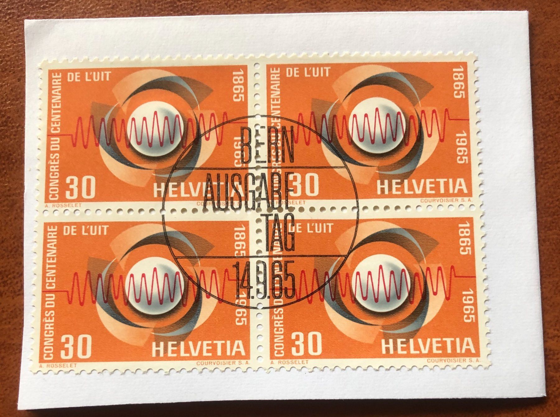 Tutti i francobolli: 4 er Block Nr.437 mit Papier Stempel Bern – Usato da Aarau venduto da Billa007