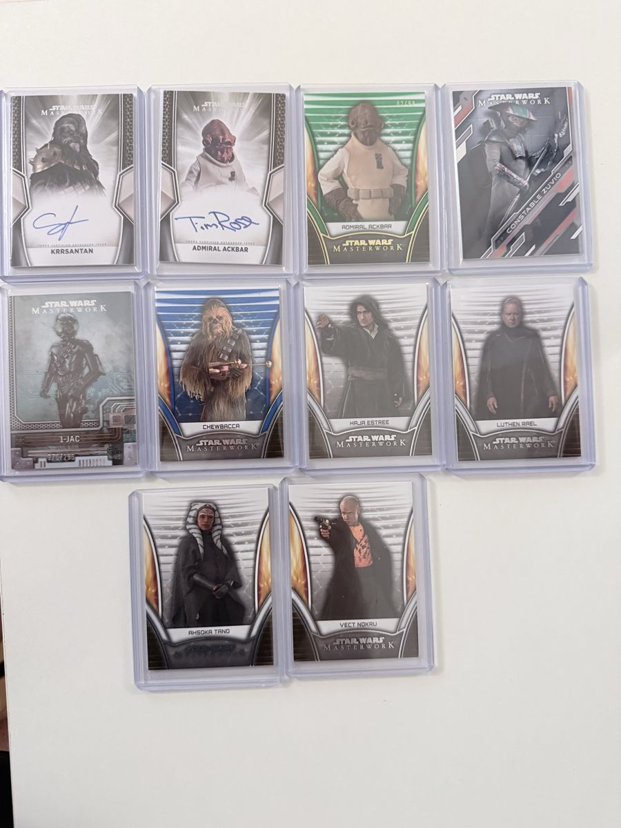 Star Wars Cartes à collectionner: Starwars Masterwork 2026 2xAutos 2xlimitierte Karten Inserts – Neuf (Voir description) à Küttigen par Donart10