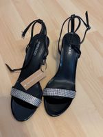 High Heels schwarz mit Glitzer, Grösse 39