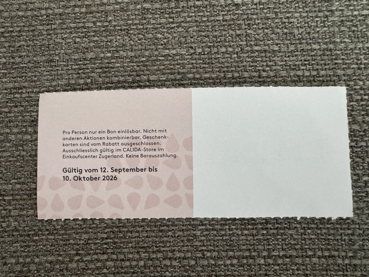 Gutscheine: CALIDA Rabatt | Zugerland – Neu und originalverpackt aus Sins von sum_lv6d 1