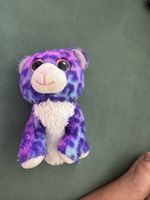 Ty Beanie Boo Leopard lila blau Plüschtier gebraucht