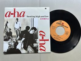 AHA A-HA tolle Single Hunting hight 80's Kult France differn