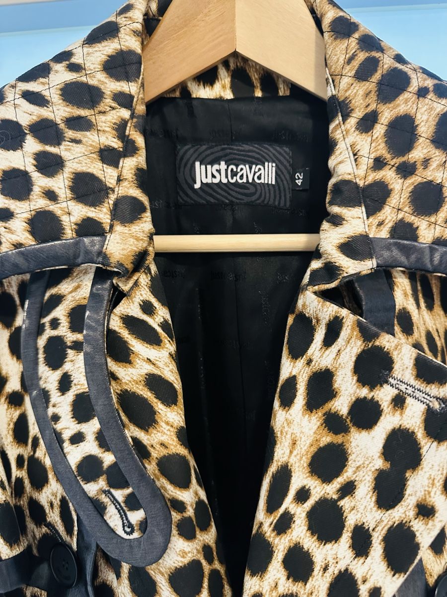 Roberto Cavalli Cappotti: Just Cavalli Leopard Print trench Coat - Size 42 IT – Usato da Vevey venduto da ledidream 2