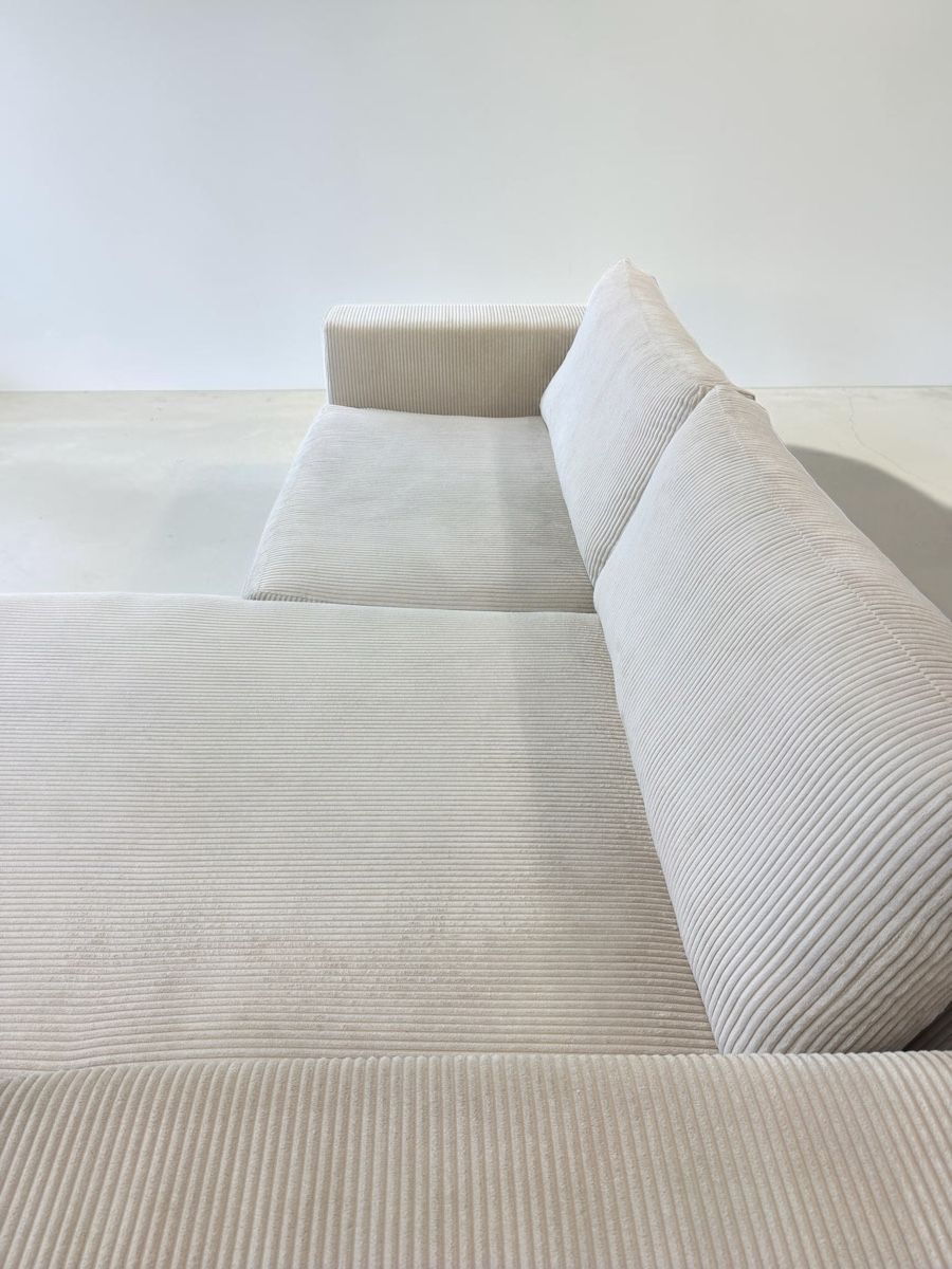 Divani: Ecksofa Beige-Creme aus Cordstoff – Usato da Bachenbülach venduto da Sofalab.swiss 6