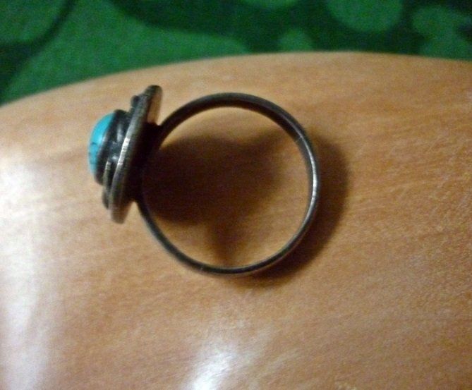 Anelli: Vintage SilberRing mit Türkis – Usato da Adliswil venduto da di_hans 3