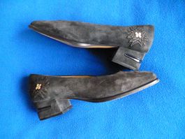 Damen Dirndl Schuhe, Grösse 36, Wildleder, schwarz