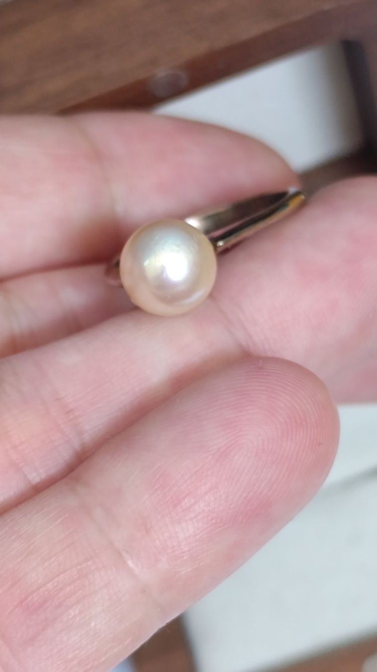 Ringe: Bague ancienne Argent Plaqué Or & Perle! – Gebraucht aus Genève von EcrinVintage 5