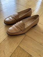 TOD'S Damen Mokassins Leder beige Grösse 36 guter Zustand