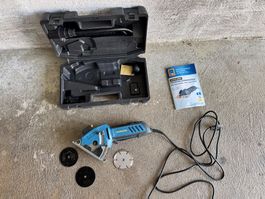 Workzone Mini-Handkreissäge mit Zubehör, neuwertig!