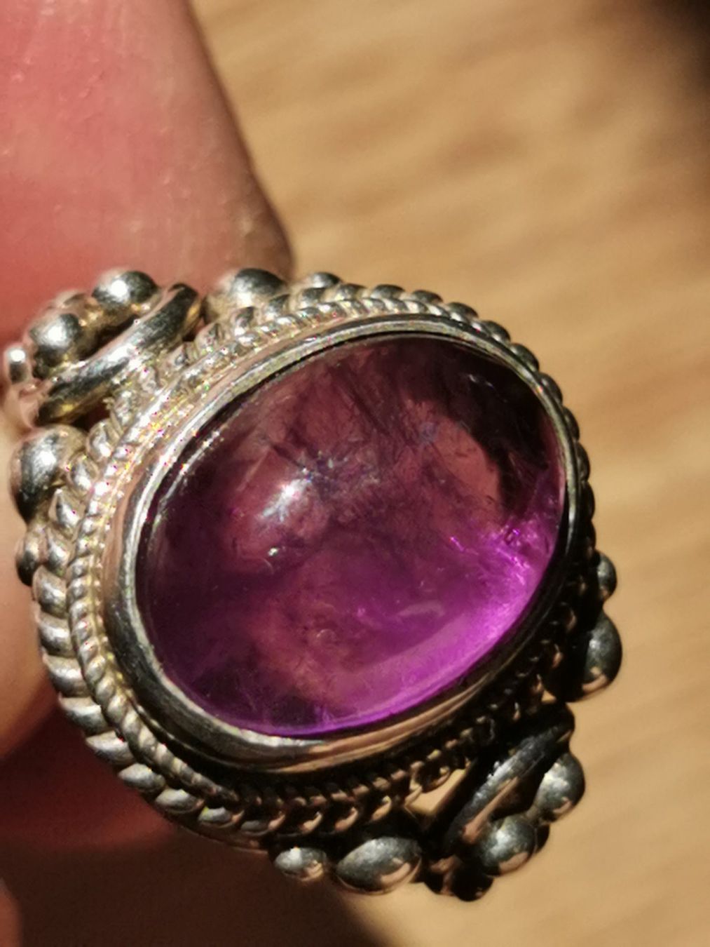 Anelli: Damen Silber 925 Ring mit Amethyst Cabochon. – Nuovo (secondo la descrizione) da Schlieren venduto da vlalif 8
