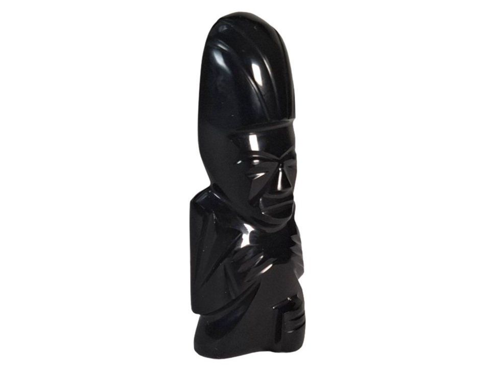 Statuette: Steinfigur Azteken-Statue, schwarzer Obsidian – Usato da Wil SG venduto da Restwert_Wil