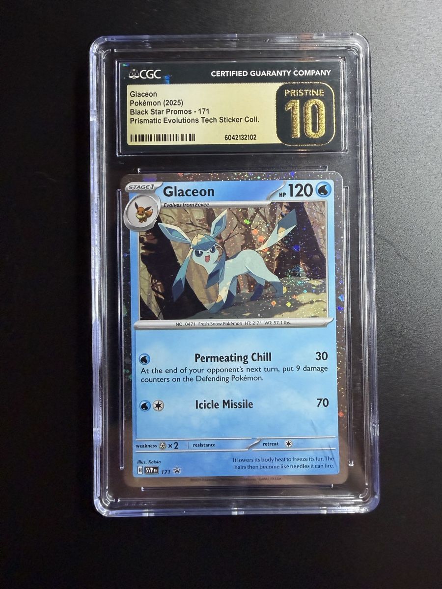 Pokémon Carte collezionabili: Glaceon 171 Prismatic Evolutions CGC Pristine 10 – Nuovo e nell'imballaggio originale da Obergösgen venduto da MaCollectingStudio