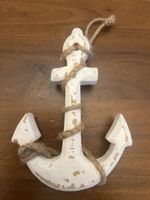 Dekoration Anker Holz Weiss Maritim 
