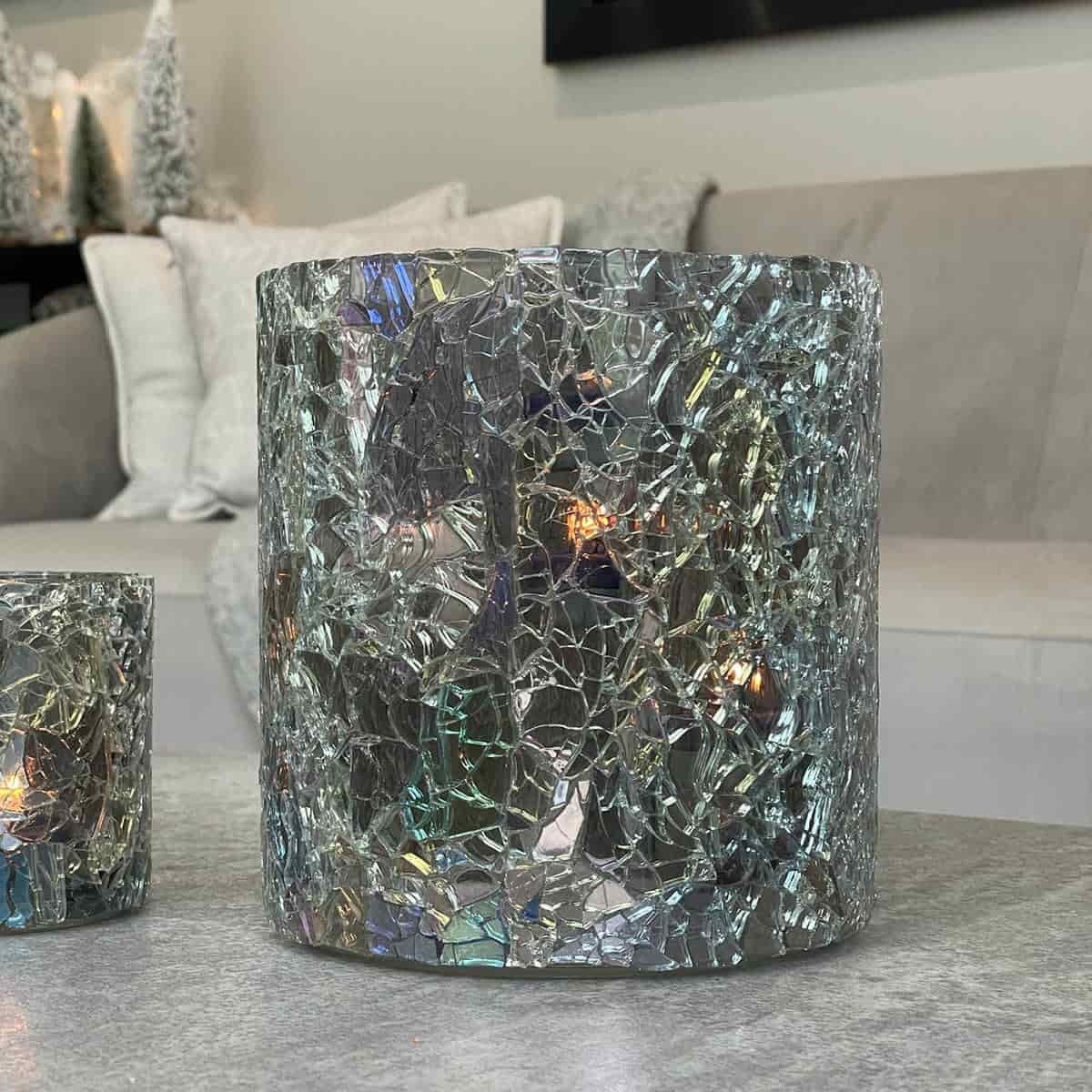 Partylite Portacandele: Windlichtglas Opaline Mosaic – Nuovo e nell'imballaggio originale da Endingen venduto da Kerzenschein2011 1