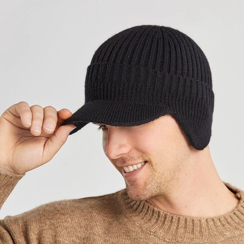 Copricapi, berretti & cappellini: WARME WINTERKAPPE - STRICK MÜTZE EARFLAP - WINTER KAPPE – Nuovo e nell'imballaggio originale da Kriens venduto da swissgadget 4