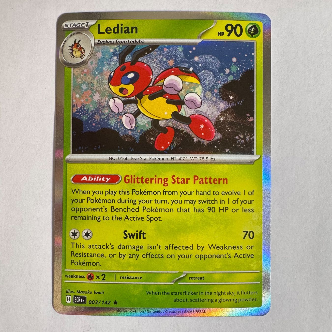 Pokémon Carte collezionabili: Pokémon SCR - Ledian - 3  / 142 - ENG – Nuovo (secondo la descrizione) da Staad SG venduto da miaCards