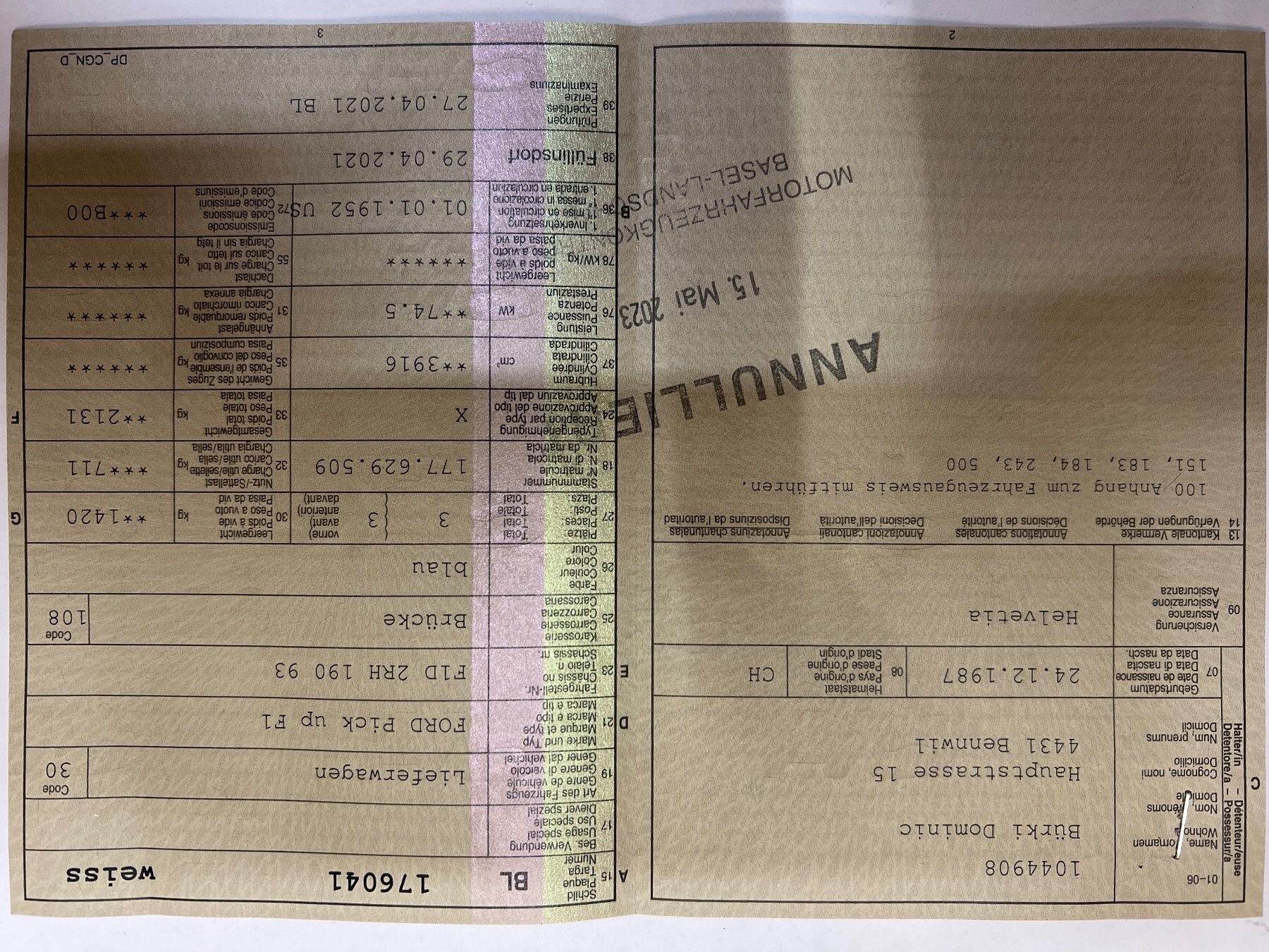 Ford Automobili: Ford F1 1952 AB MFK – Usato da Bennwil venduto da Dome814 8