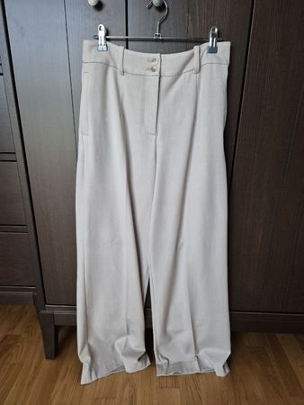 Tom Tailor Wide-Leg Stoffhose Beige / Greige – Gr. 36