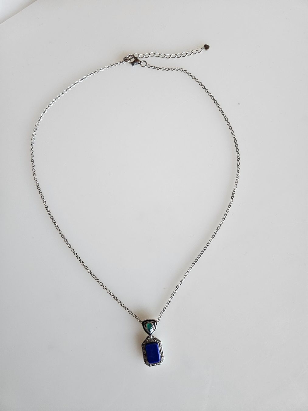 Catenine: Silber Kette mit Lapislazuli – Nuovo (secondo la descrizione) da Winterthur venduto da ste_tcx5 1