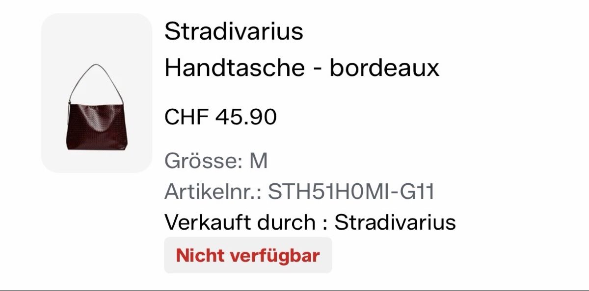 Stradivarius Borse da donna: Handtasche bordeaux von Stradivarius – Usato da Bern venduto da Sharon_Alexandra 4