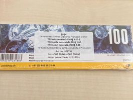 Postfrisch, gültige Schweizer Frankatur Wert CHF 100.--