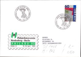 1993 Brief Werdenberg-Buchs Philabu