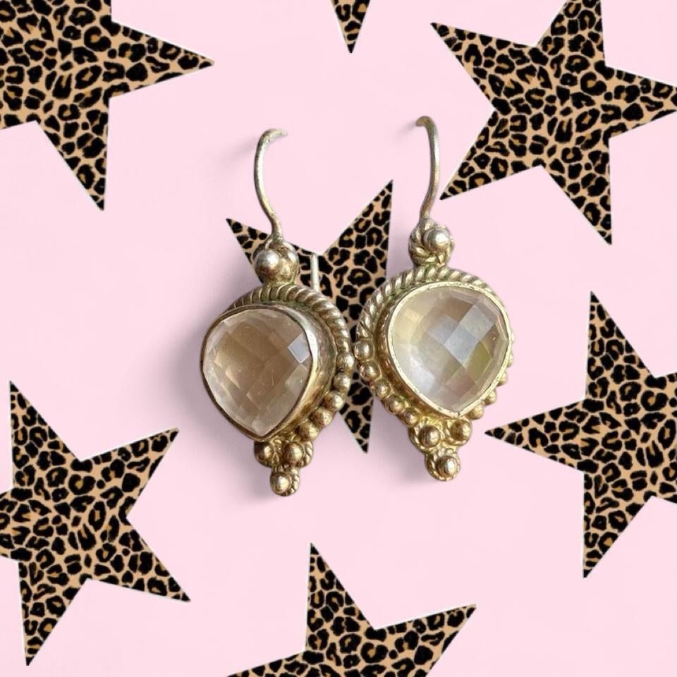 Boucles d'oreille: Real silver cristal quartz earrings – D'occasion à Spiegel b. Bern par pre1ovedthreads