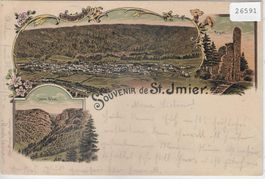 Souvenir de St. Imier Jmier - Litho 1897
