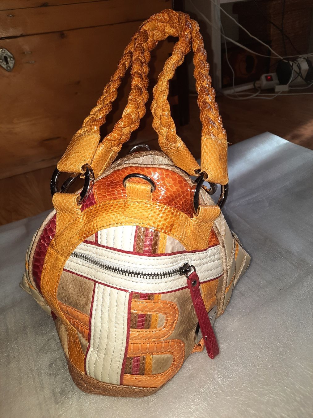 Tosca Blu Taschen für Damen: borsa TOSCA BLU con inserti in pelle di serpente – Neu (gemäss Beschreibung) aus Biasca von Old_6blh