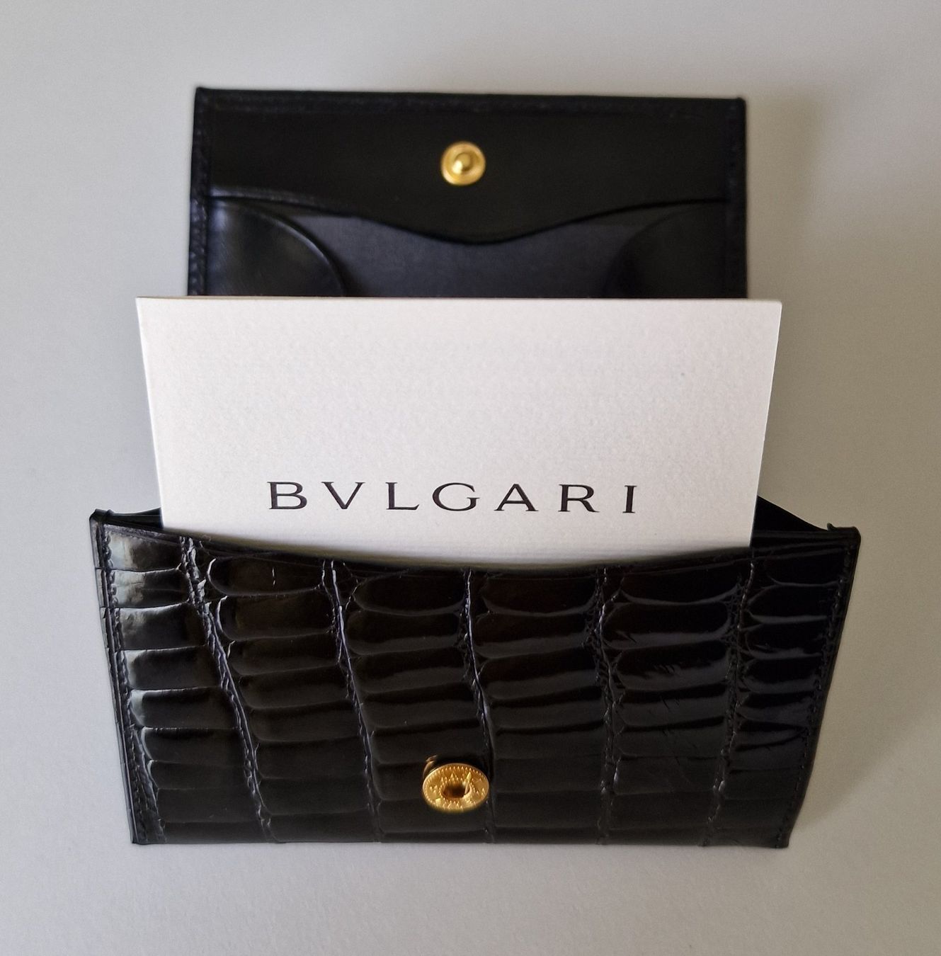 Bulgari Portamonete: Porte monnaie "Black croco Shiny" – Nuovo (secondo la descrizione) da Neuchâtel venduto da Looseboy 3