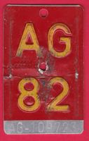 VELONUMMER / FAHRRADSCHILD, AG 82