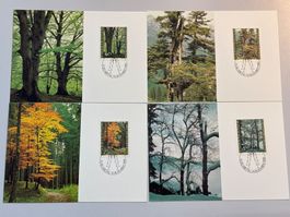 Maximum Karten 1980  Der Wald in den Jahreszeiten