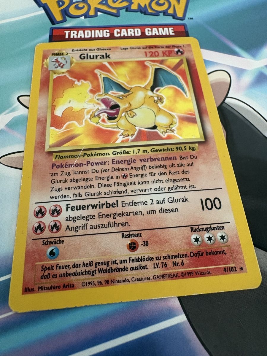 Pokémon Sammelbilder & Trading cards: Glurak (Charizard) 4/102 Base Set DE – Gebraucht aus Buchs SG von Techniquez 6