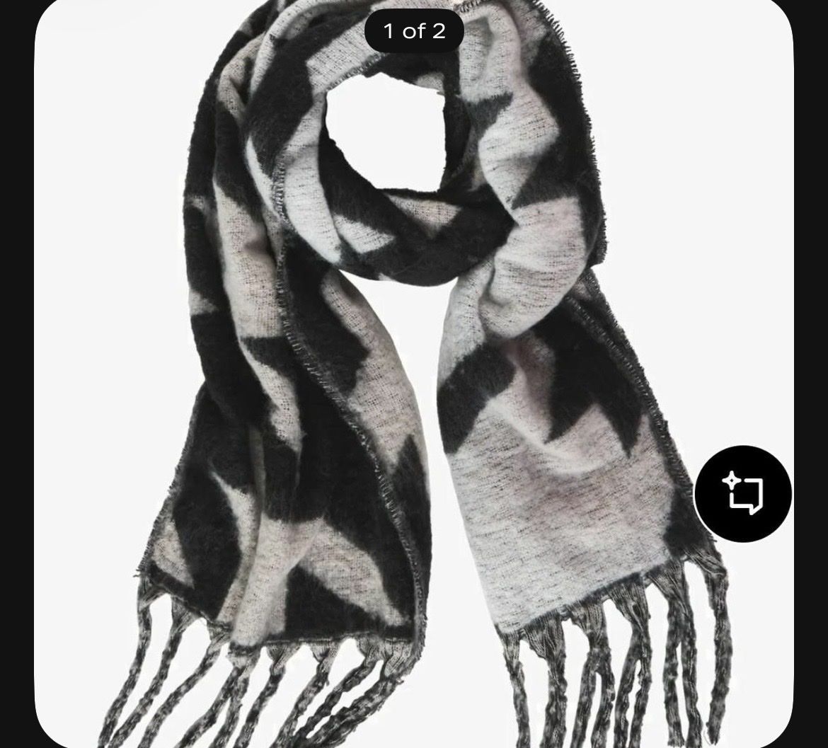 Foulard & Sciarpe: Street One Schal mit Sternmuster mit Fransen – Nuovo (secondo la descrizione) da Schöfflisdorf venduto da lea_bc2w