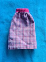 Jupe poupée Barbie tartan rose et violet doublé magenta