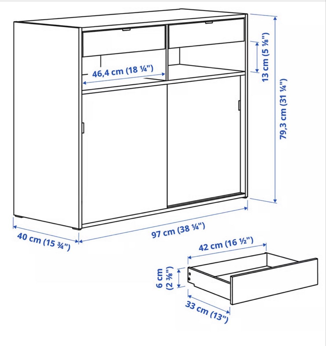 Commodes: Sideboard/Highboard in grau – D'occasion à Zürich par Joyce2003 2
