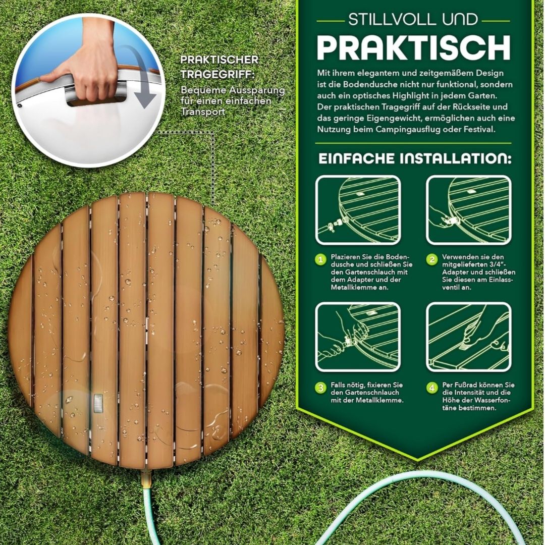 Docce: Bodendusche rund Holzoptik bis 4m Wasserhöhe – Nuovo (secondo la descrizione) da Dürrenäsch venduto da Fonsi_12 3