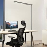 Arcchio LED-Büro-Stehleuchte Tamilo, silber, Metall, 194cm