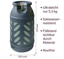 2 x Leichte Propangasflasche, neuwertig, ideal für Camping!