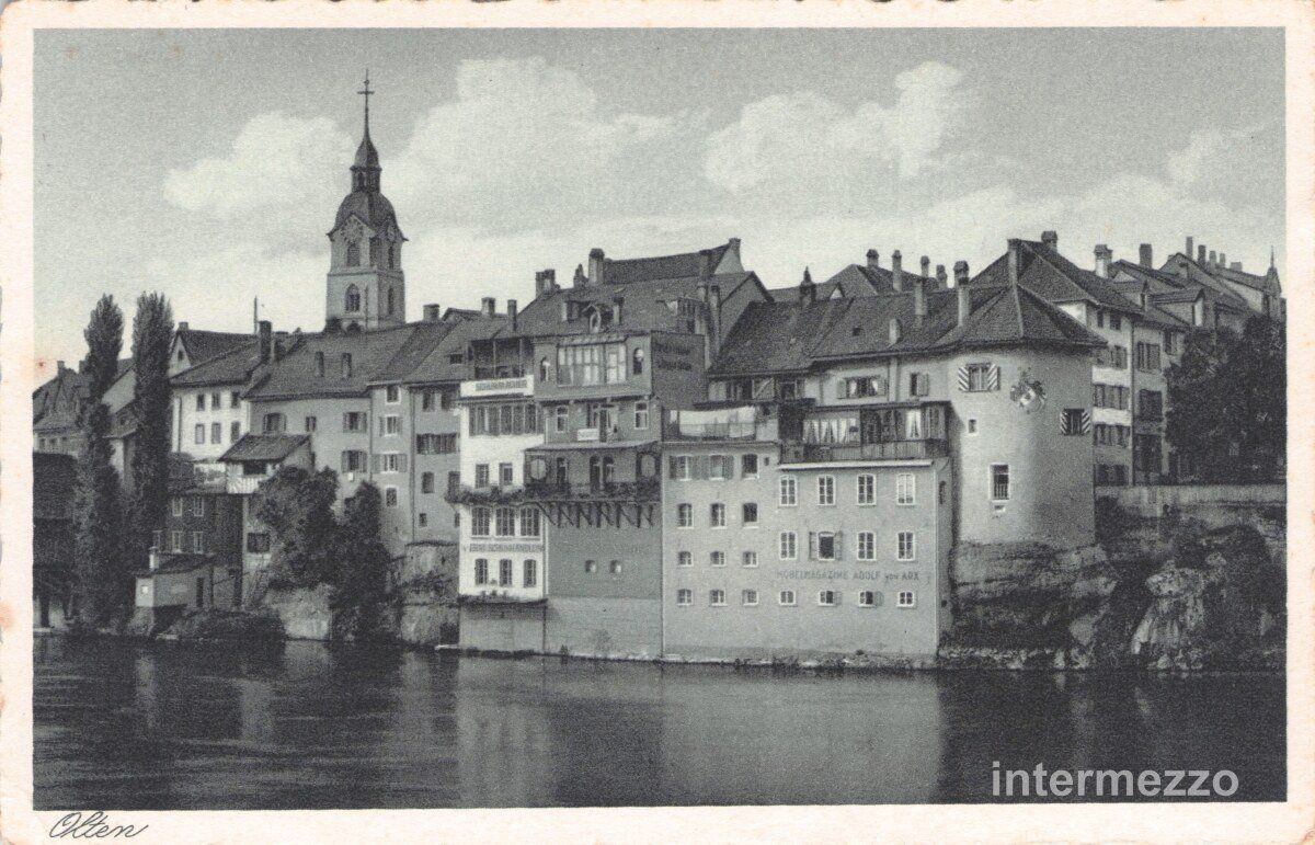 Ansichtskarten: Olten SO // Aare Altstadt – Gebraucht aus Basel von intermezzo12