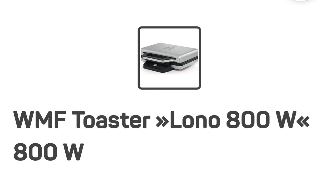 WMF Elettrodomestici da cucina: WMF TOASTER Lono 800 – Usato da Basel venduto da Vinodinino 3