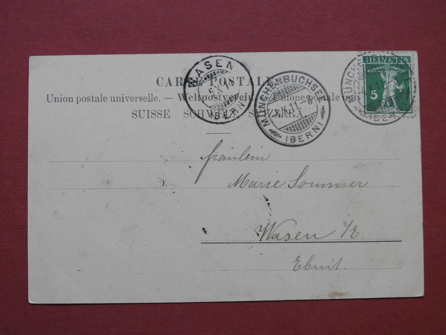 Cartoline postali: Gruss aus Münchenbuchsee, belebt ! – Usato da Rain venduto da 999-800-K 1