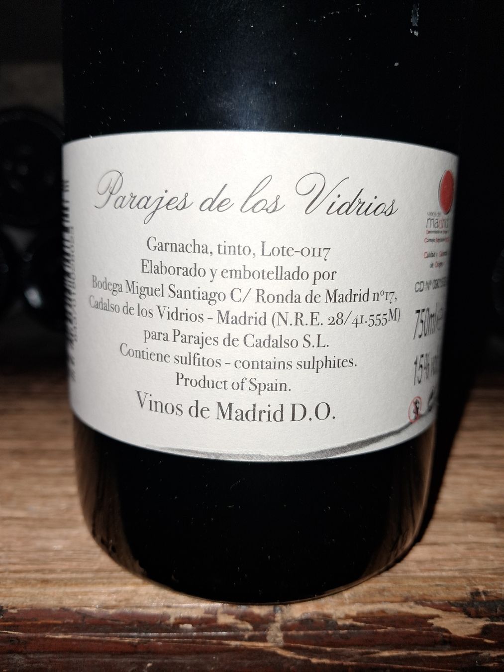 Wein: Parajes de los vidrios Vinos de Madrid DO 2017 – Neu und originalverpackt aus Le locle von juliensaran 5