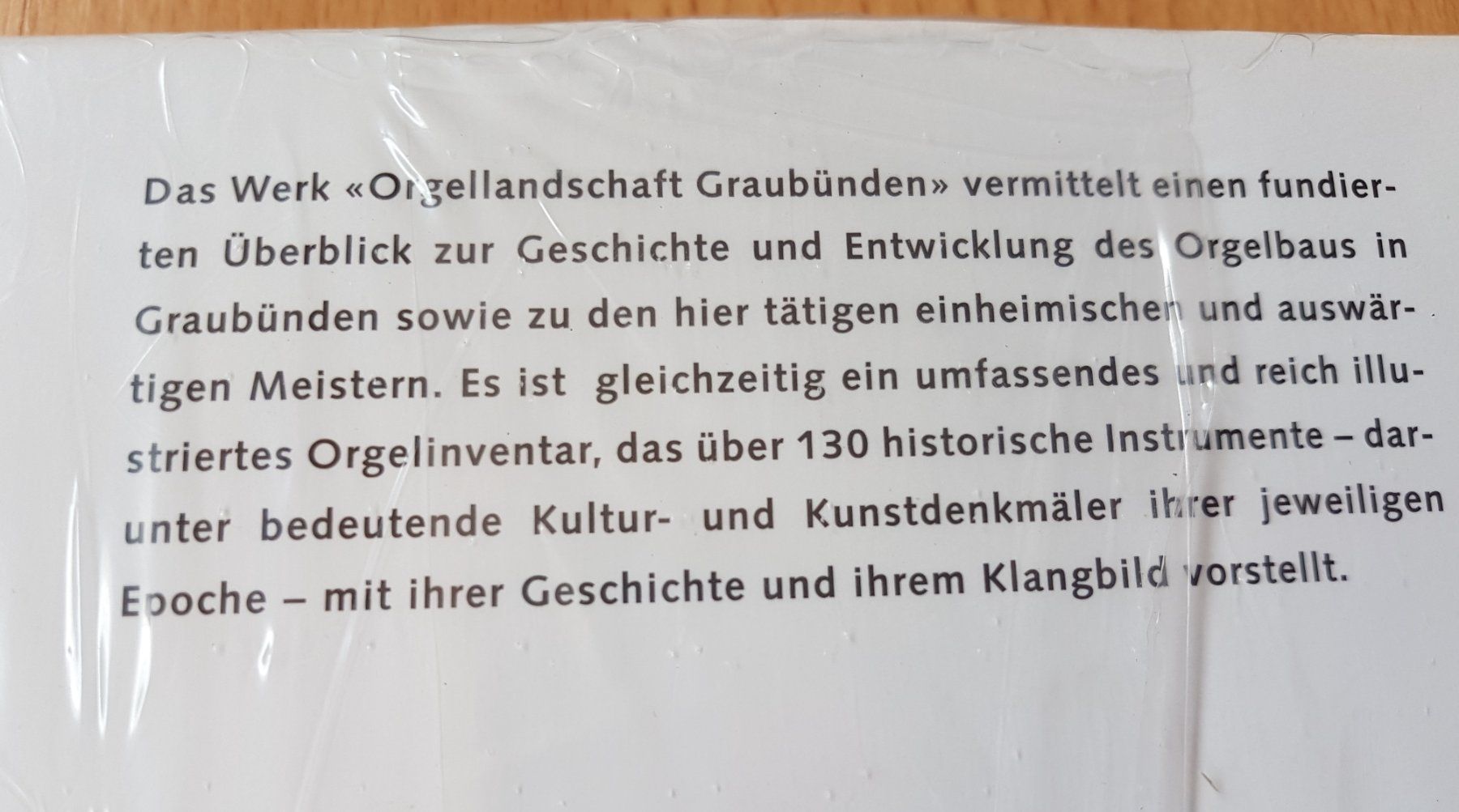 Libri: ORGELLANDSCHFT GRAUBÜNDEN (NEU) – Nuovo e nell'imballaggio originale da Sax venduto da prinzenrollen 4