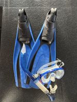 Taucherflossen Maske Schnorchel Grösse 38-39 guter Zustand