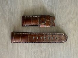 Panerai OEM gold brown alligator strap (deployment buckle)