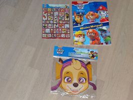 Paw Patrol Maske Sticker Malbuch Set