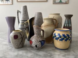 Sammlung Vintage Vasen 10 Stück ab 1.-!
