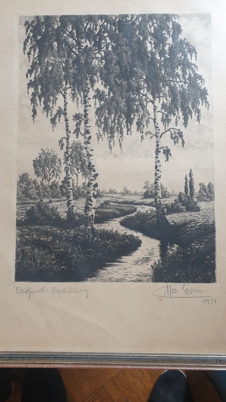 Poster & Bilder: Bild von Max Erni  Original Radierung 1931 – Gebraucht aus Zürich von Mer_823 1
