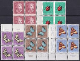 1952, Viererblöcke (Pro Juventute) ** postfr.+TABS, KAT 40.-